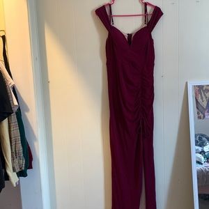 Red/Maroon long prom dress